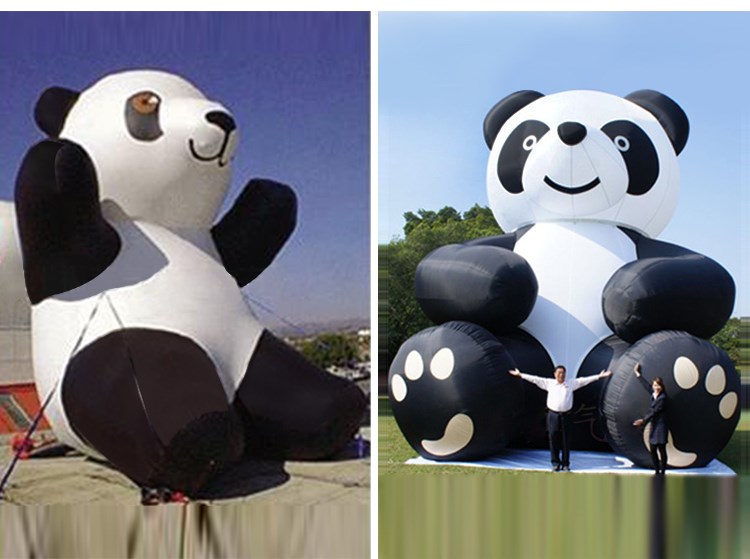 张家川充气熊猫展示